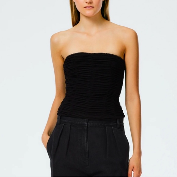 Tibi Ruched Strapless Top - Picture 2 of 6